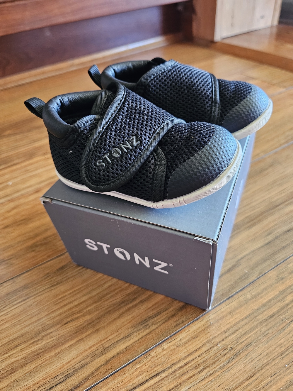 Stonz Kids Black Mesh Slip-On Shoes